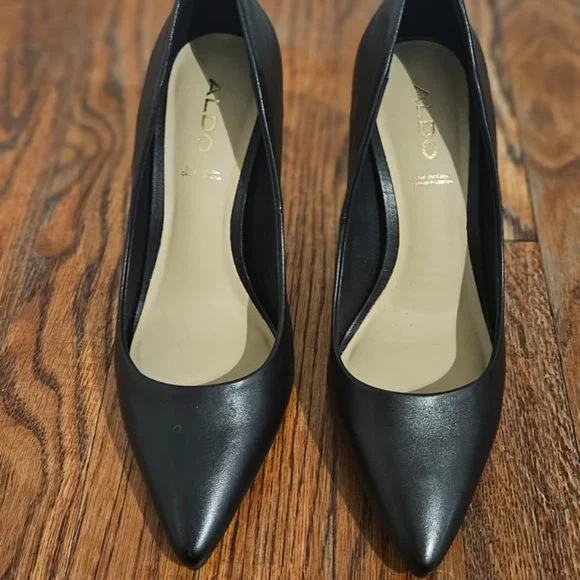 NIB Aldo Black Sereniti Stiletto Pump - Stiletto heel Size 5 - Picture 6 of 12